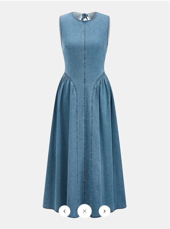 Commense Dresses & Skirts - NWT Commense Denim Sleeveless Backless Maxi Dress Sz M
